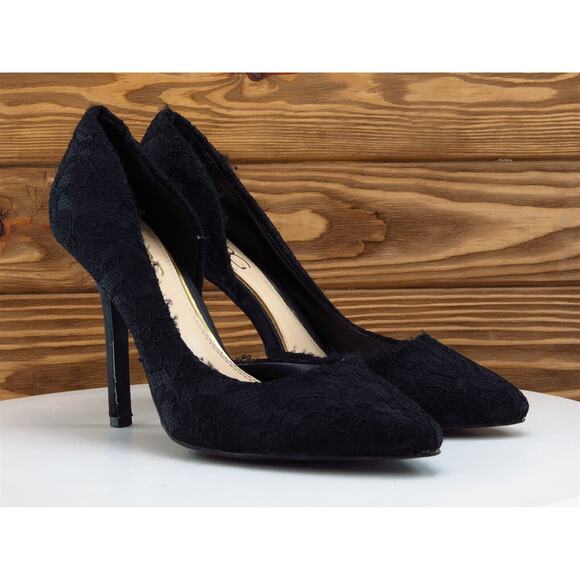 BCBG Size 8 D'Orsay Heel Black Fabric M Width Paris - Picture 4 of 10